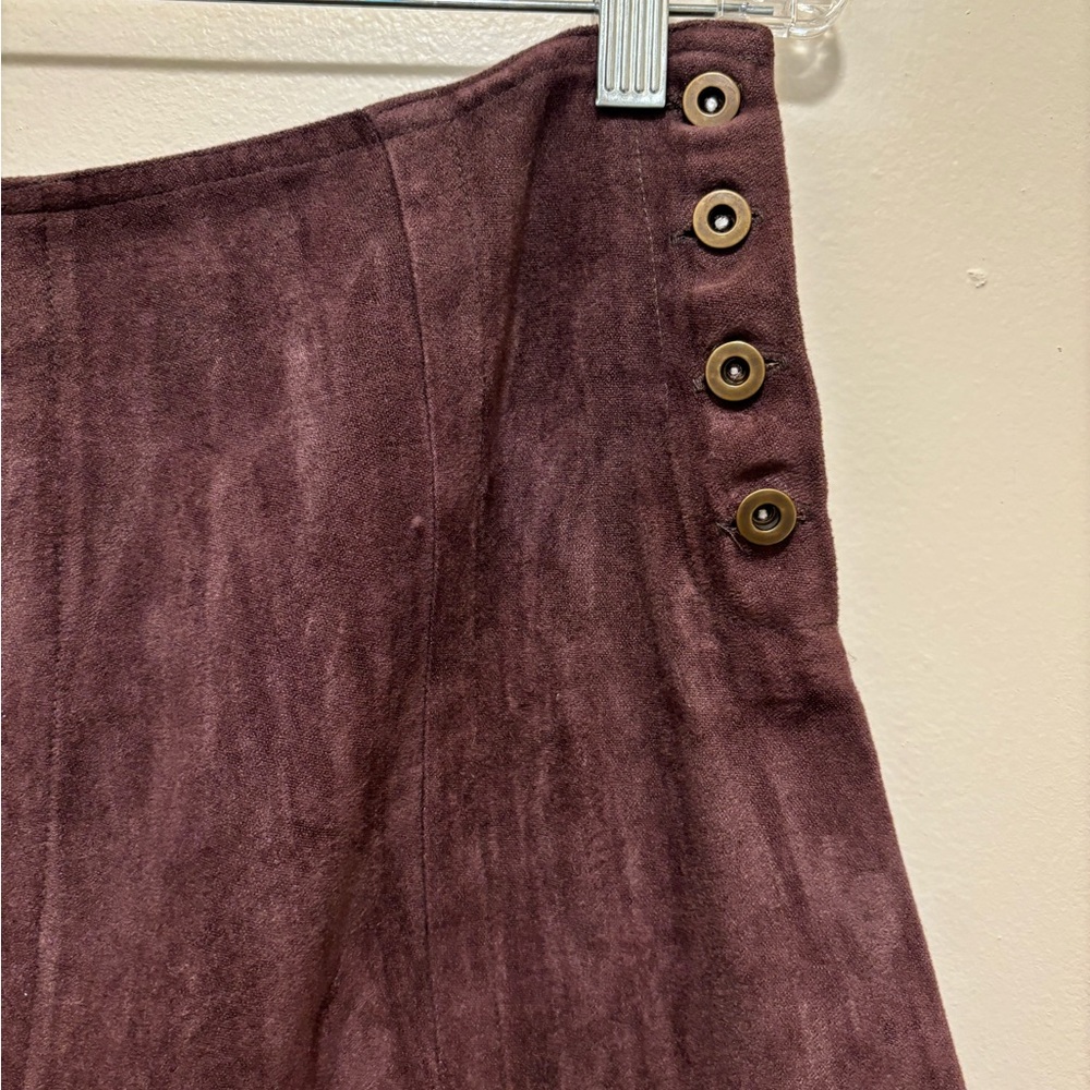 Venessa Skirt Set with Long Sleeves and Stand Collar Women's Size M Dark Brown - Picture 7 of 15
